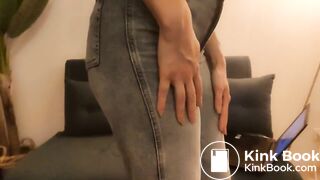 poop in jeans