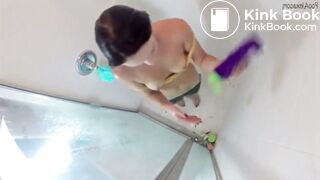 SCAT WARNING, Girl Poops leggings, smears on pants