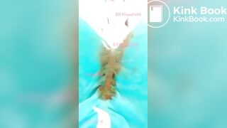 Gassy Chinese lady pooping in her pants