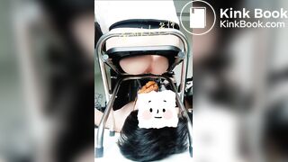 chinese girl scat feeding - 01
