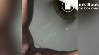 Chinese girl on the toilet