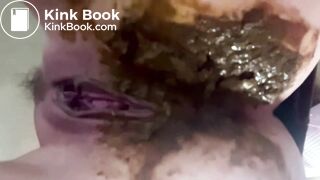 Big poop in bright red panties