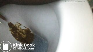 Creamy shit in toilet