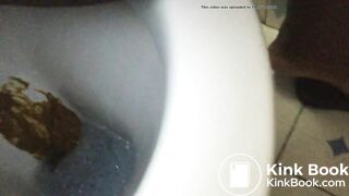 Creamy shit in toilet