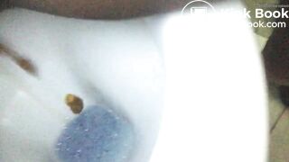 Creamy shit in toilet