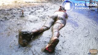 Shiny In Cow Dung - orgasm in shit and latex