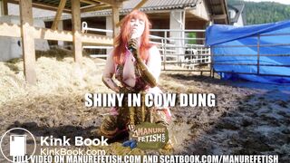 Shiny In Cow Dung - orgasm in shit and latex