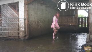 Shiny In Cow Dung - orgasm in shit and latex