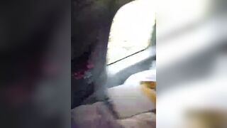 French girl pooping in her car live