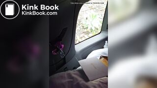 French girl pooping in her car live