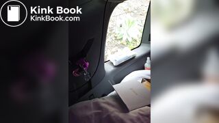 French girl pooping in her car live