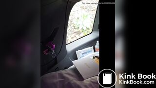 French girl pooping in her car live