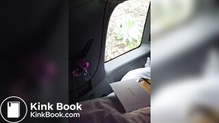 French girl pooping in her car live