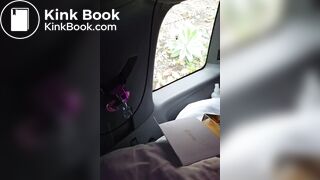 French girl pooping in her car live