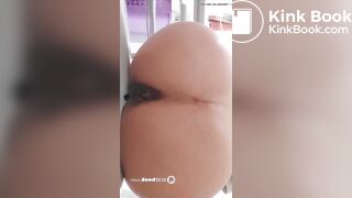 French girl pooping on toilet