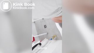 French girl pooping on toilet