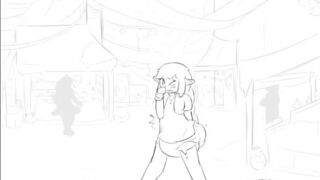 Deer girl sudden urge to go