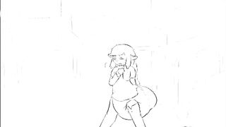 Deer girl sudden urge to go