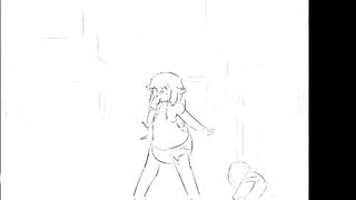 Deer girl sudden urge to go