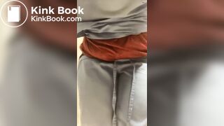 Nurse on break going poop in toilet stall at work
