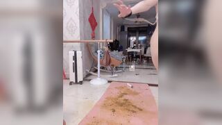 Chinese pretty girl enema