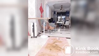 Chinese pretty girl enema