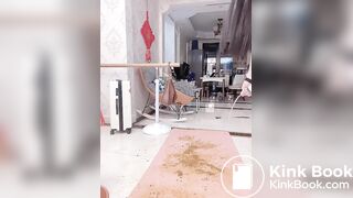 Chinese pretty girl enema