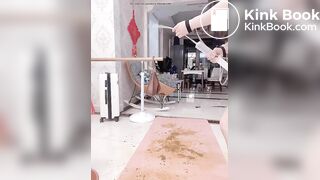 Chinese pretty girl enema