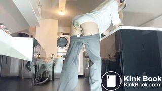 panty poop in business clothes