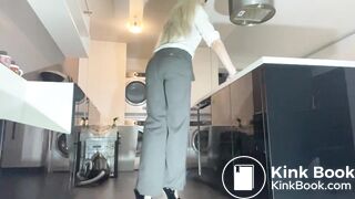 panty poop in business clothes