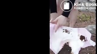 MESSING A DIAPER IN THE WOODS