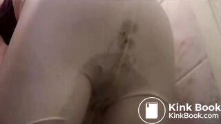 poop in white tights