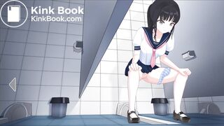 Japanese School Anime girl pooping - 美波Minami