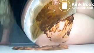 Liquid load in white panties