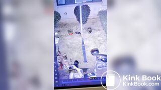 This girl couldn't hold on,in community square