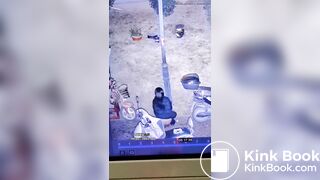 This girl couldn't hold on,in community square