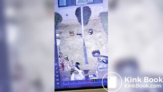 This girl couldn't hold on,in community square