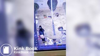 This girl couldn't hold on,in community square