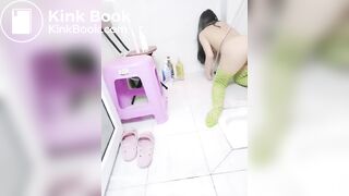 Spray feces after enema