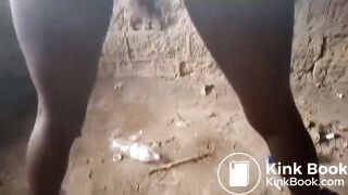 AFRICAN LADY POOPING IN AN ABANDONED HOUSE