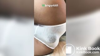 Sexy Hot Arabian Girl Huge Creamy White Panty Poop