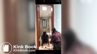 Amateur Femdom - Toilet Slave Finishing his meal