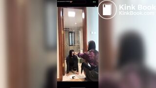 Amateur Femdom - Toilet Slave Finishing his meal