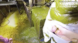 Girlfriend's Cowshed Tour - couple in cowshit