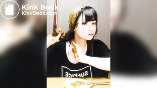 髪にうんちを塗りたくる変態女