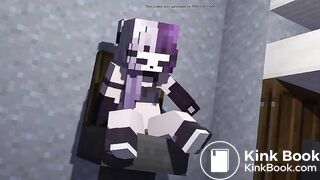 Minecraft girl shit in toilet