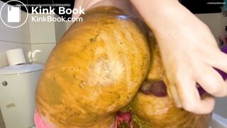 Fat Ass Latina diarrhea smear and dirty anal - video 2