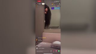 Girl shitting on toilet