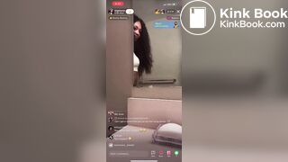 Girl shitting on toilet