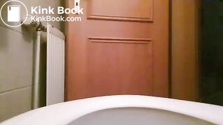 Girl pooping on toilet - video 161